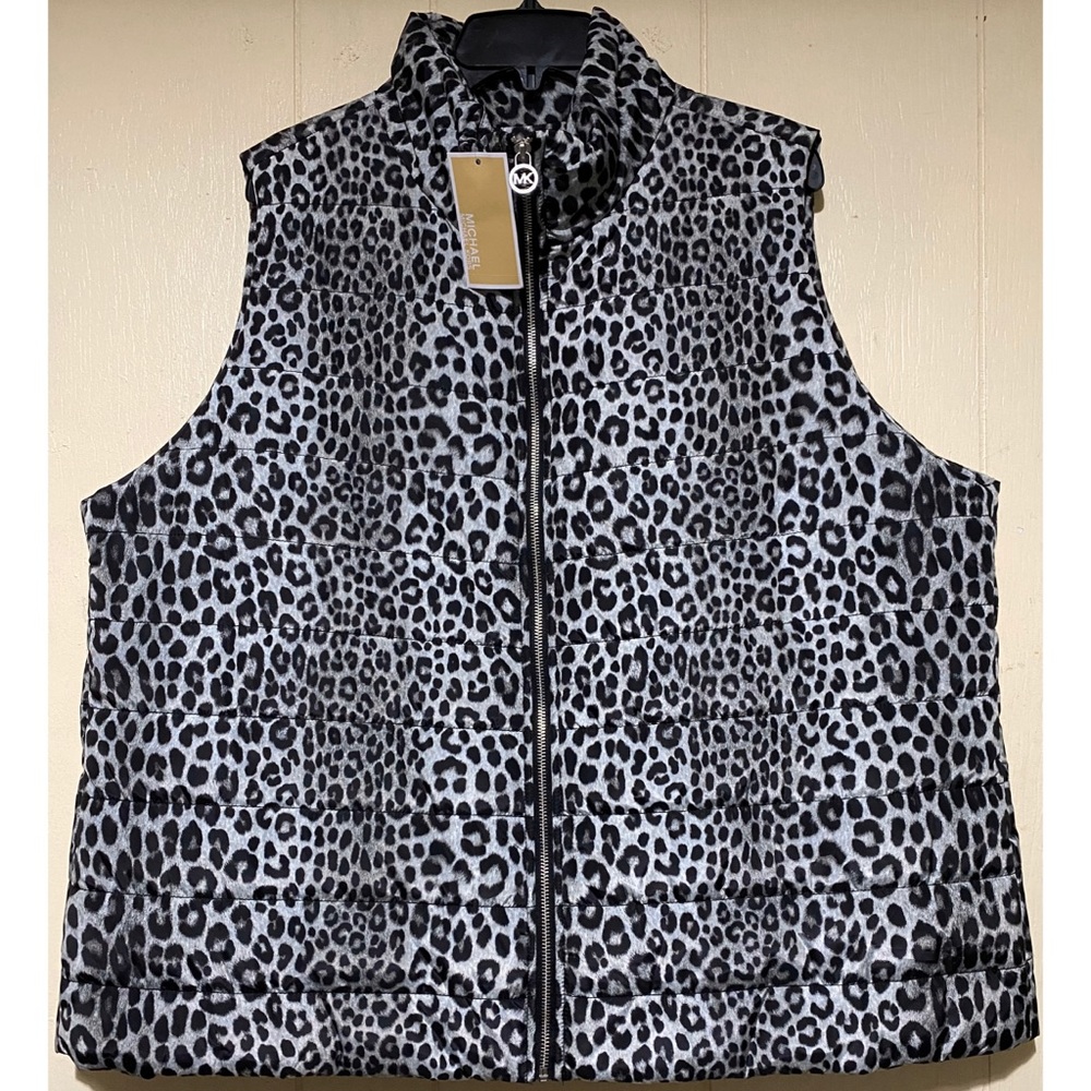 MICHAEL KORS Women’s Leopard Print Puffer Vest